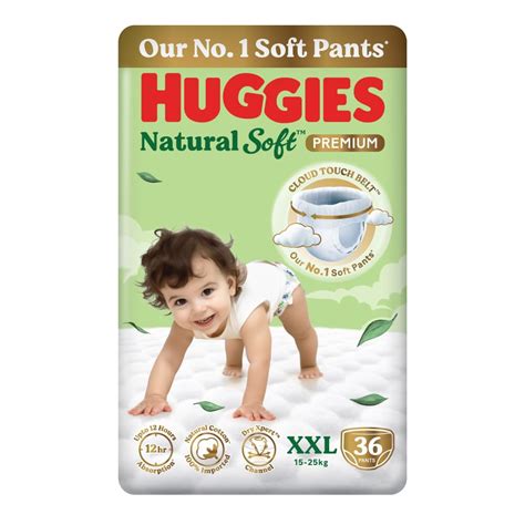 Buy Huggies Natural Soft Premium Baby Diaper Pants, Our No.1 Soft Pants ...