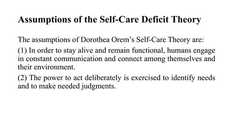 Dorothea Orem’s Theory; Self Care Deficit Theory | PPTX