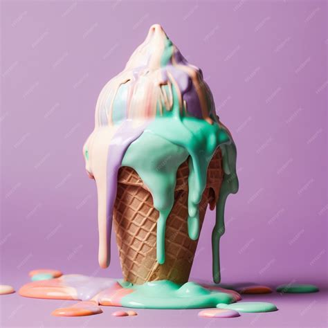 Free Photo | Delicious ice cream melting