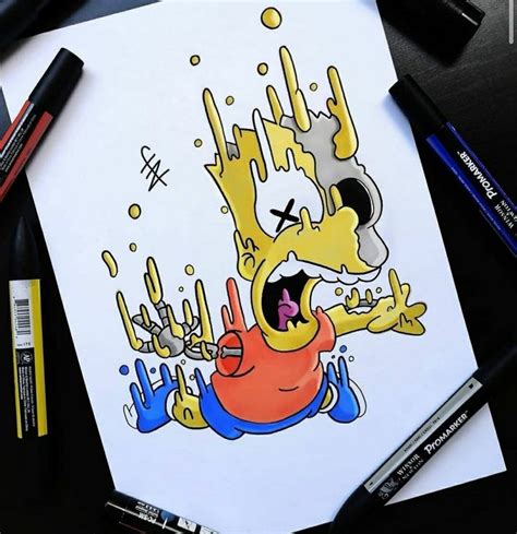 easy graffiti cartoon drawings