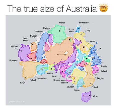 The true size of Australia : r/geography