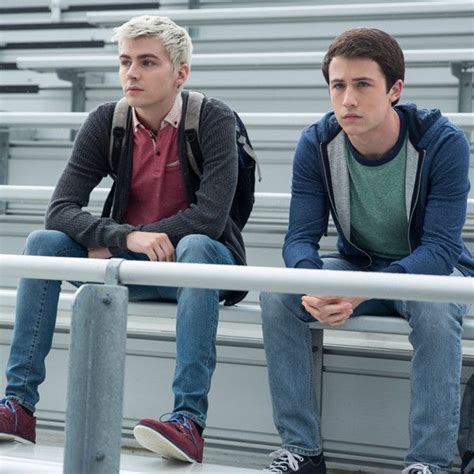 Dylan Minnette as Clay Jensen and Miles Heizer as Alex Standall ...