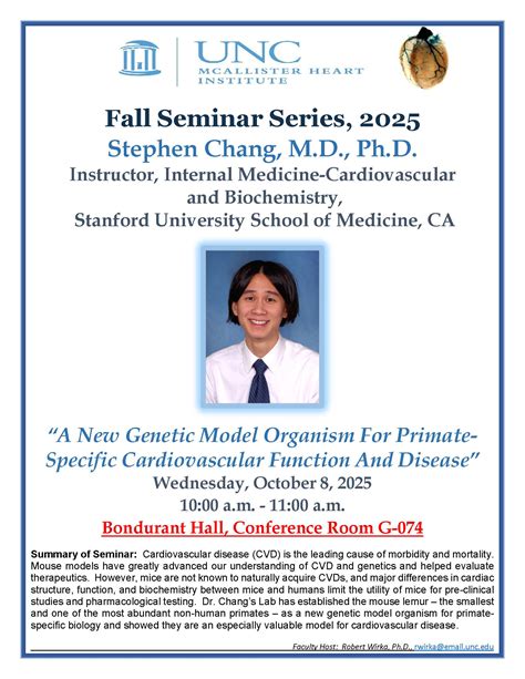 MHI Seminar Series: Stephen Chang, M.D., Ph.D., Instructor, Internal ...