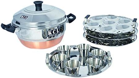KCL stainless steel trivia idly cooker - 4 plates, 16 Idli for Home use ...
