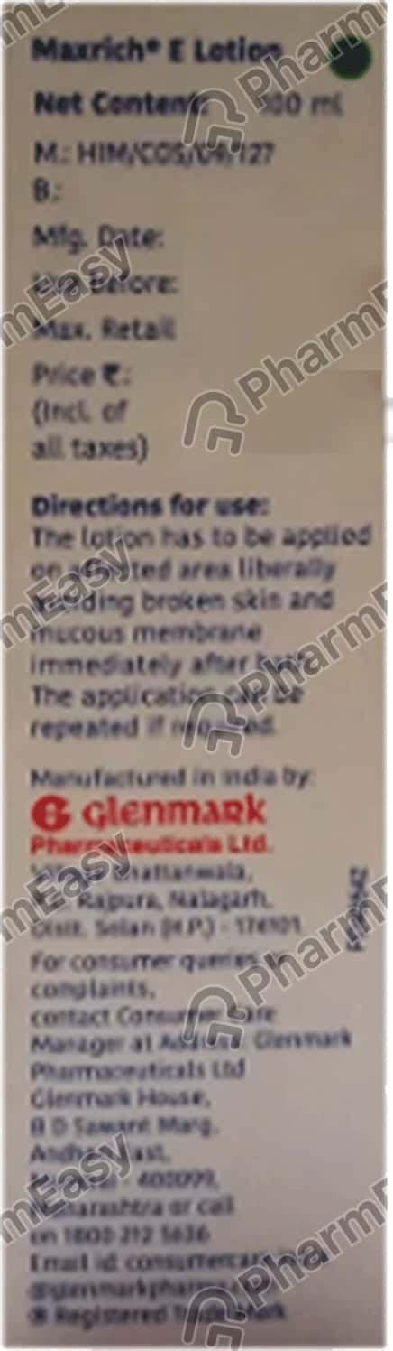 Buy MAXRICH E LOTION 100 ML Online & Get Upto 60% OFF at PharmEasy