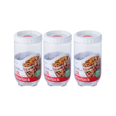 LocknLock Interlock Round Refrigerator Food Storage Containers With Wh ...