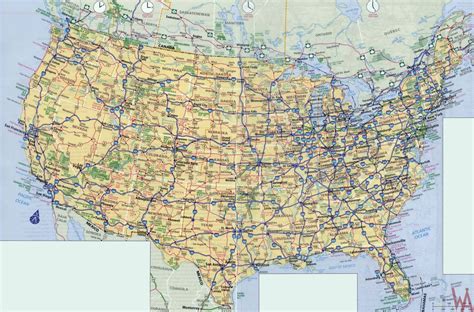 High Resolution Highways Map of US | US Political Map - WhatsAnswer ...
