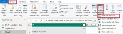 Image result for Power Query App End Files & Remove First Rows