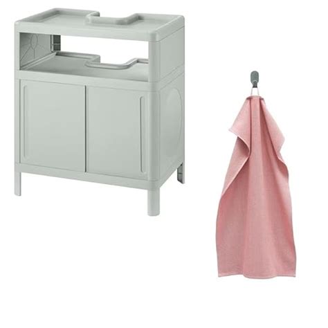 Ikea IVÖSJÖN Wash-Basin Base Cabinet with Sliding Doors, Green ...