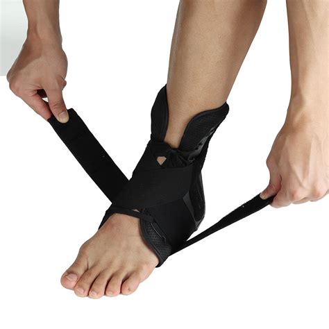 Ankle support gym running protection black foot bandage elastic ankle ...