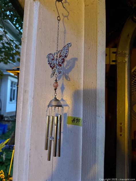 Metal butterfly wind chime | Maxsold