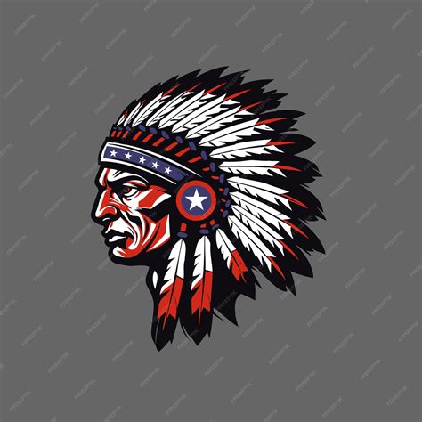 Premium Vector | This native american logo rendered in vector illustration celebrates the rich ...