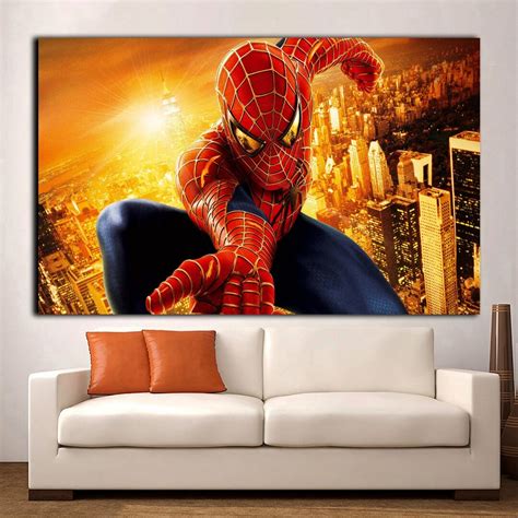 Spiderman Canvas Wall Art, Spider-man POSTER Super Hero Poster ...