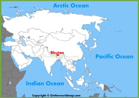 Bhutan location on the Asia map - Ontheworldmap.com