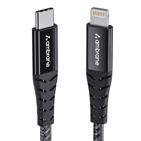 Ambrane Type-C to Lightning USB Cable, 22.5W Fast Charging, 480Mbps ...