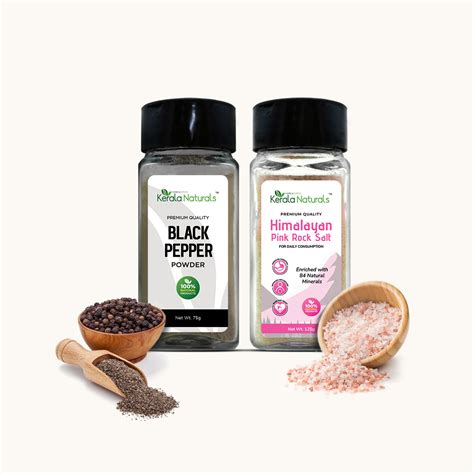 Himalayan Pink Rock Salt & Black Pepper Combo - Best Natural Products