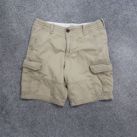 Vintage Hollister Classic Length Cargo Shorts Men's 30 Beige flat Front ...