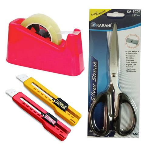 SS King Cello Tape Dispenser Mate Finish Sharp Blade Cutter (1 inch ...