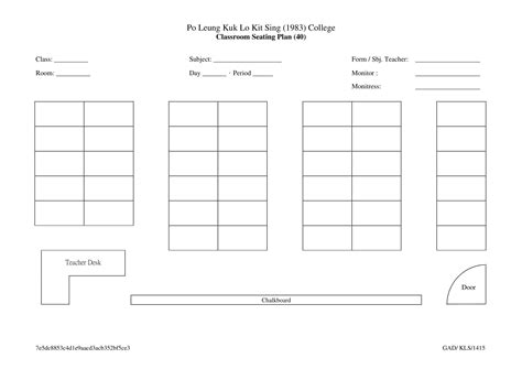 Free Printable Classroom Seating Chart Templates [PDF, Word, Excel]