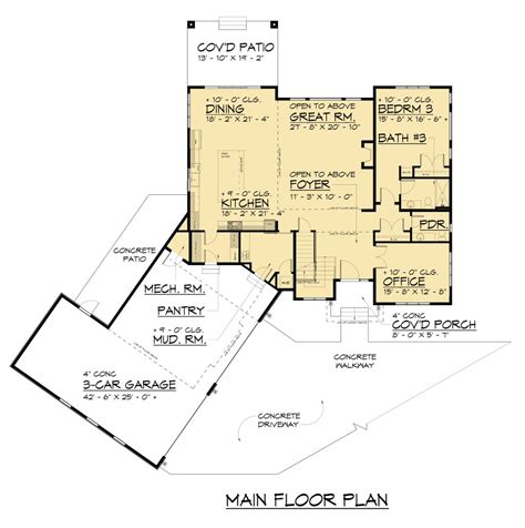 Farmhouse Style House Plan - 4 Beds 5 Baths 4612 Sq/Ft Plan #1066-285 ...