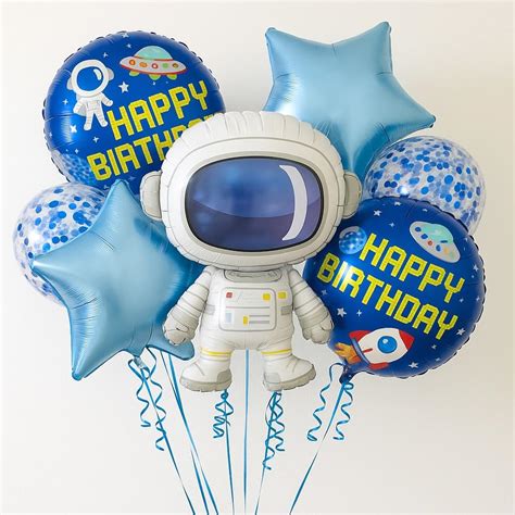 Astronaut Theme Party Birthday Foil Balloon - RentMyCostume