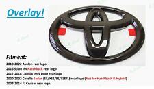 Buy 1 Gloss Black Rear Toyota Logo Overlay Emblem Scion IM Avalon ...