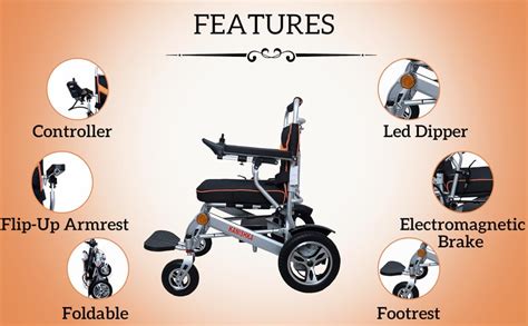 Easy Folding Wheel Chair | RECLINING I LED Dipper I Battery Lithium ...