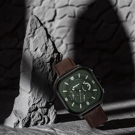 Buy Online Titan Octane Aerobatics Green Dial Chronograph Leather Strap ...