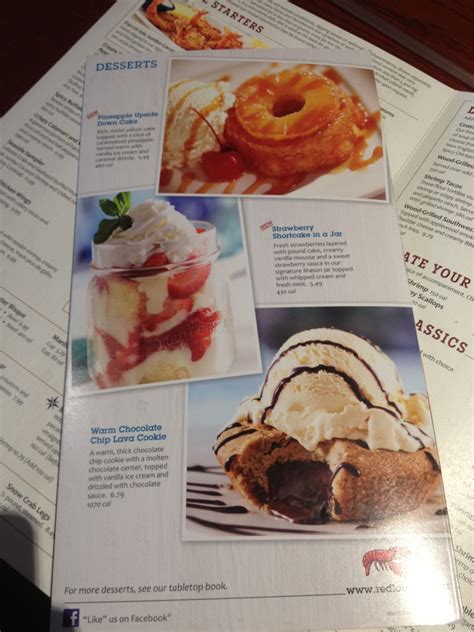Red Lobster Dessert Menu