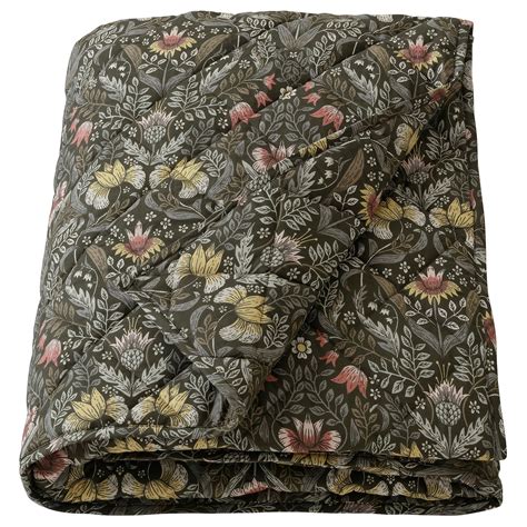 KÄRRDUNÖRT comforter, dark green/multicolour, 150x250 cm (59x98") - IKEA