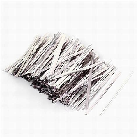 Ucland Candy Bags Packaging Twist Cable Tie 8cm Length 1600 Pcs Silver ...
