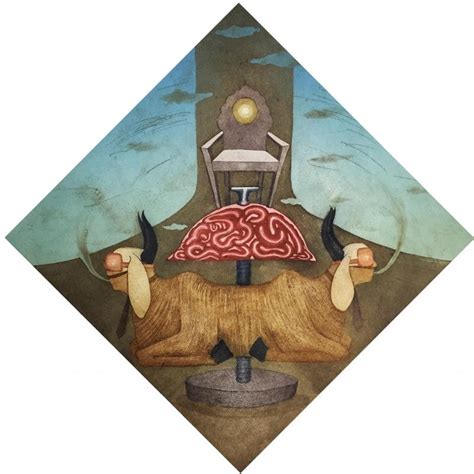 "Untitled 1": Brown Printmaking (24x24) by Prashant Kuwar – ArtZolo.com