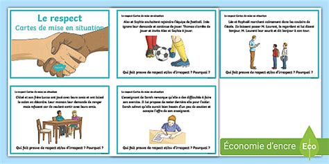 Jeu sur le respect | Ressource pédagogique (teacher made)