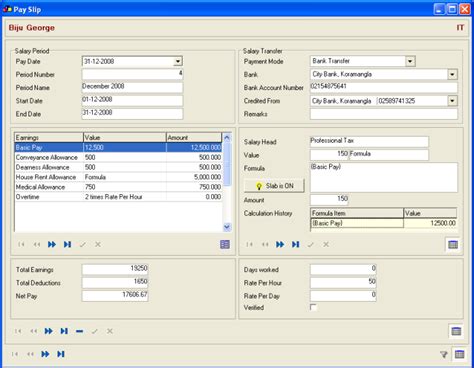 Attend HRM Help - Pay slip