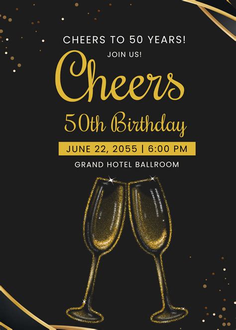 50th Birthday Party Invitation Templates Free Birthday Party New