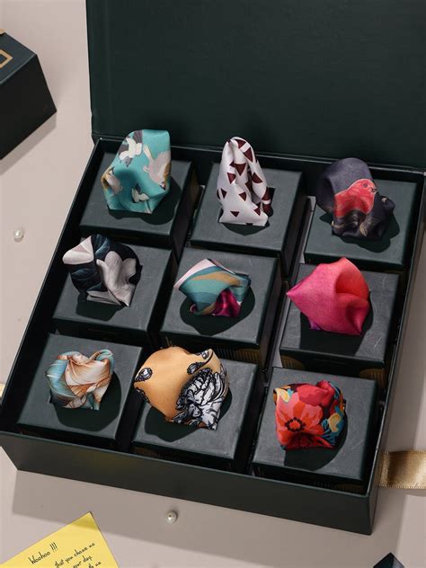 The Elegant Edit: 9 Pocket Squares Set