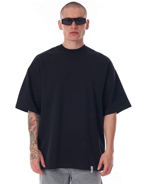 Men's Oversized Back Screen Printed Black Heavy T-Shirt | Martin Valen ...