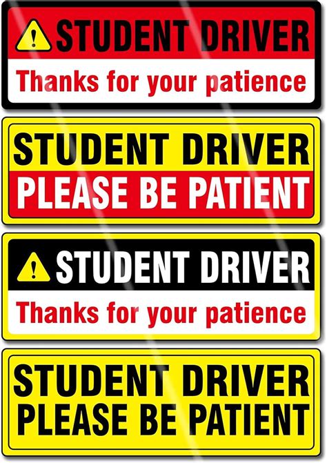 Amazon.com - NANAOUS Student Driver Sticker, Student Driver Sign, Car ...