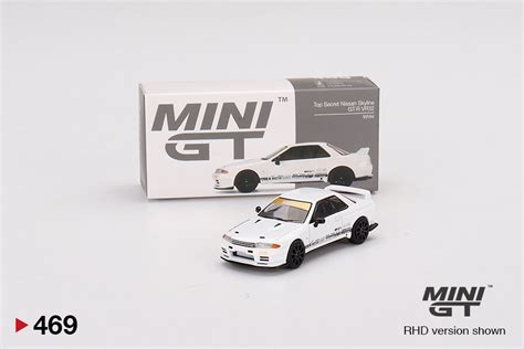 Top Secret Nissan Skyline GT-R VR32 White - Scale 1:64 | Mini GT ...