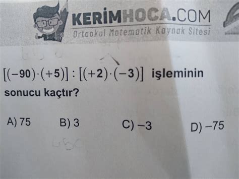 İşlem önceliği sorusu - Sorumatik