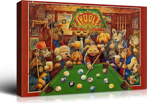 Denozer - Dogs Playing Pool - Cassius Marcellus India | Ubuy