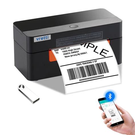 vretti Shipping Label Printer 4x6 - Bluetooth Thermal Label Printer ...