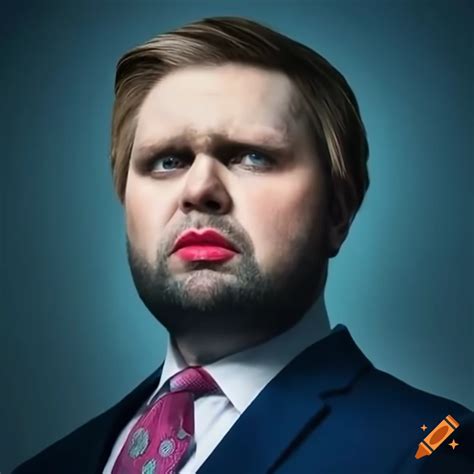 Senator jd vance with makeup on Craiyon