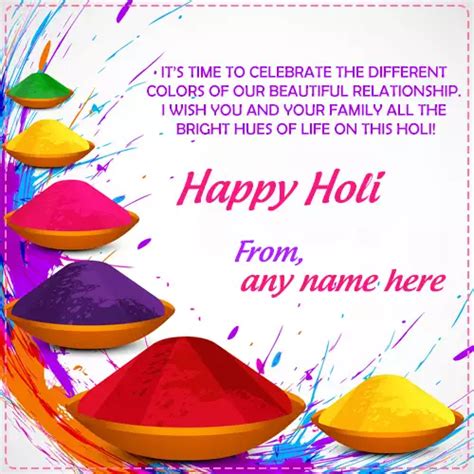 Happy Holi Festival Pictures With Name