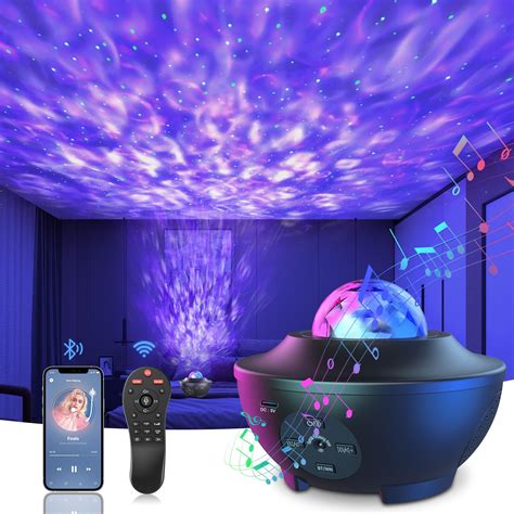 Lysumurl Galaxy Projector, Starry Night Light, LED Color Changing Music Night Light with Remote ...