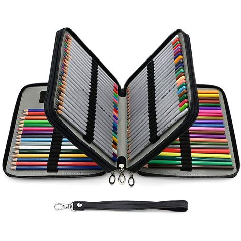 Estuche de lápices de cuero PU 120, estuche para lápices para ...