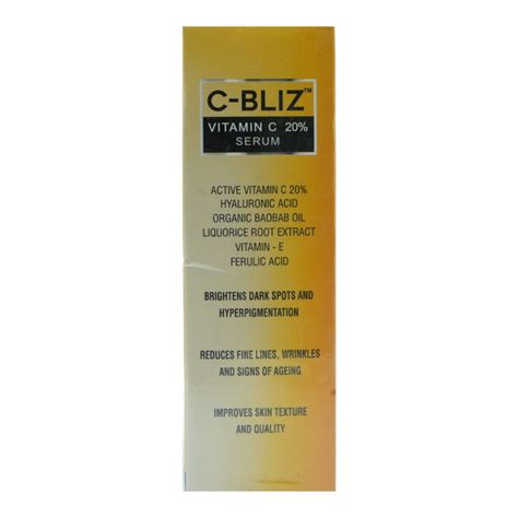 C-Bliz 20% Serum 20 ml Price, Uses, Side Effects, Composition - Apollo ...