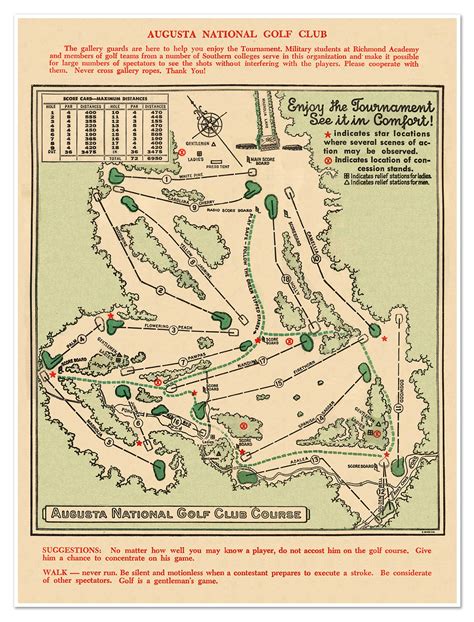 Masters Golf Course Map 的图像结果