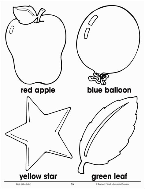 Pre K Coloring Pages - worksSheet list