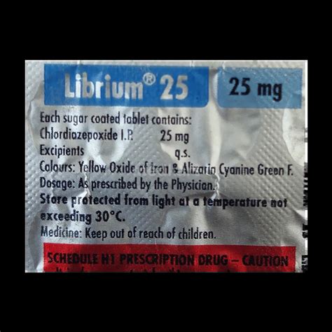 LIBRIUM 25MG TABLET 15'S Price, Uses, Side Effects & Substitutes | Medkart